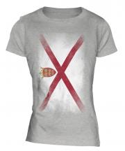 Jersey Faded Flag Ladies T-Shirt