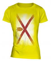 Jersey Faded Flag Ladies T-Shirt