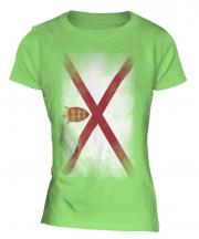Jersey Faded Flag Ladies T-Shirt