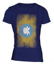 Kalmykia Faded Flag Ladies T-Shirt