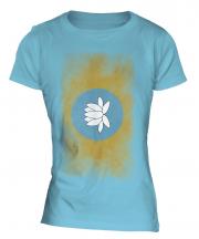 Kalmykia Faded Flag Ladies T-Shirt
