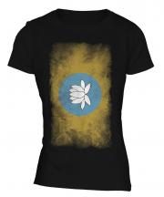Kalmykia Faded Flag Ladies T-Shirt