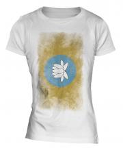 Kalmykia Faded Flag Ladies T-Shirt