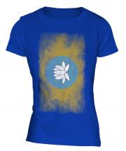 Kalmykia Faded Flag Ladies T-Shirt