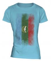Karachay-Cherkessia Faded Flag Ladies T-Shirt