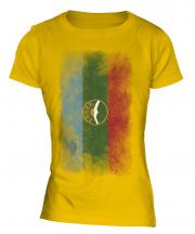 Karachay-Cherkessia Faded Flag Ladies T-Shirt