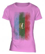 Karachay-Cherkessia Faded Flag Ladies T-Shirt