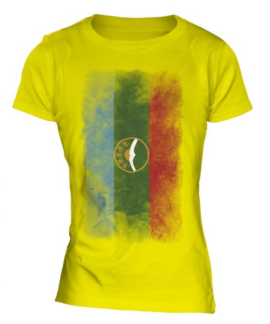 Karachay-Cherkessia Faded Flag Ladies T-Shirt