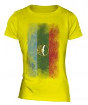 Karachay-Cherkessia Faded Flag Ladies T-Shirt