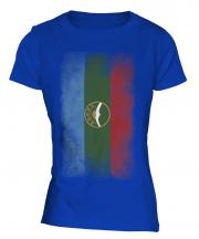 Karachay-Cherkessia Faded Flag Ladies T-Shirt
