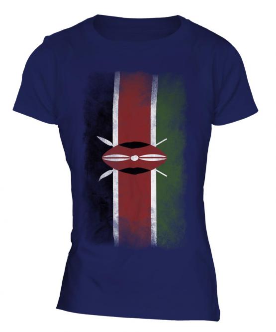 Kenya Faded Flag Ladies T-Shirt