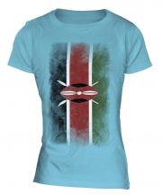 Kenya Faded Flag Ladies T-Shirt