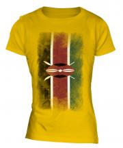 Kenya Faded Flag Ladies T-Shirt