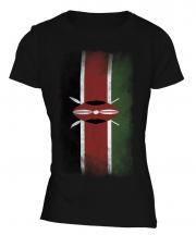 Kenya Faded Flag Ladies T-Shirt