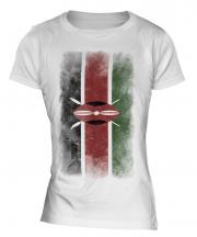 Kenya Faded Flag Ladies T-Shirt
