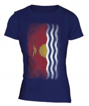 Kiribati Faded Flag Ladies T-Shirt