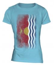 Kiribati Faded Flag Ladies T-Shirt