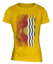 Kiribati Faded Flag Ladies T-Shirt