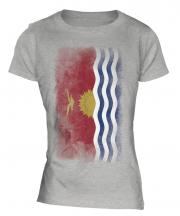 Kiribati Faded Flag Ladies T-Shirt