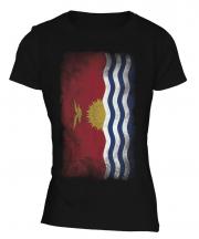 Kiribati Faded Flag Ladies T-Shirt