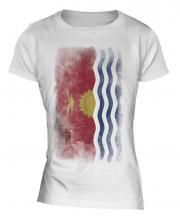 Kiribati Faded Flag Ladies T-Shirt