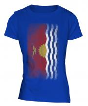 Kiribati Faded Flag Ladies T-Shirt