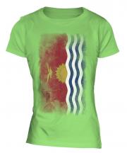 Kiribati Faded Flag Ladies T-Shirt
