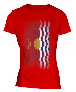 Kiribati Faded Flag Ladies T-Shirt