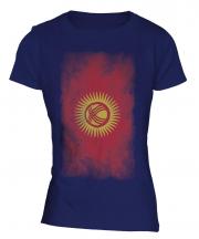 Kyrgyzstan Faded Flag Ladies T-Shirt
