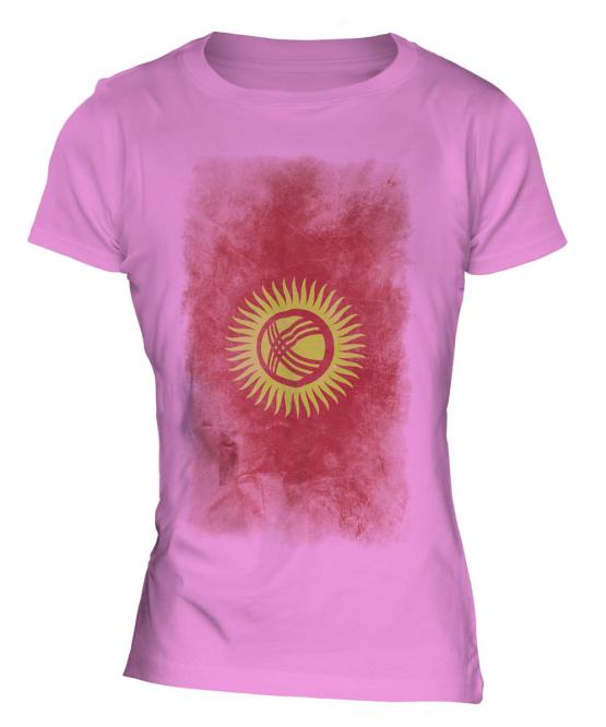 Kyrgyzstan Faded Flag Ladies T-Shirt