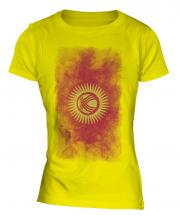 Kyrgyzstan Faded Flag Ladies T-Shirt