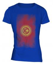 Kyrgyzstan Faded Flag Ladies T-Shirt