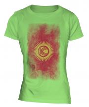 Kyrgyzstan Faded Flag Ladies T-Shirt