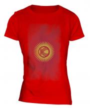 Kyrgyzstan Faded Flag Ladies T-Shirt