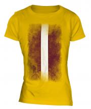 Latvia Faded Flag Ladies T-Shirt