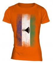 Lesotho Faded Flag Ladies T-Shirt