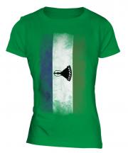 Lesotho Faded Flag Ladies T-Shirt