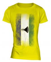 Lesotho Faded Flag Ladies T-Shirt