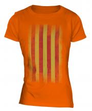 Catalonia Faded Flag Ladies T-Shirt