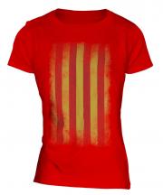 Catalonia Faded Flag Ladies T-Shirt