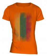 Lithuania Faded Flag Ladies T-Shirt