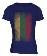 Lithuania Faded Flag Ladies T-Shirt