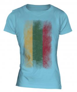 Lithuania Faded Flag Ladies T-Shirt