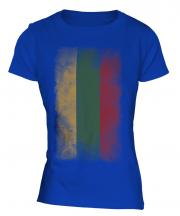 Lithuania Faded Flag Ladies T-Shirt