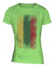 Lithuania Faded Flag Ladies T-Shirt