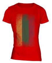 Lithuania Faded Flag Ladies T-Shirt