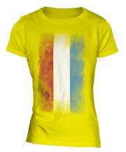 Luxembourg Faded Flag Ladies T-Shirt