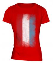 Luxembourg Faded Flag Ladies T-Shirt