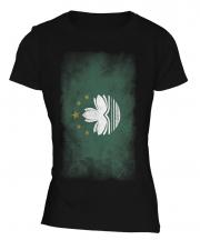 Macau Faded Flag Ladies T-Shirt