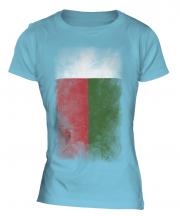 Madagascar Faded Flag Ladies T-Shirt